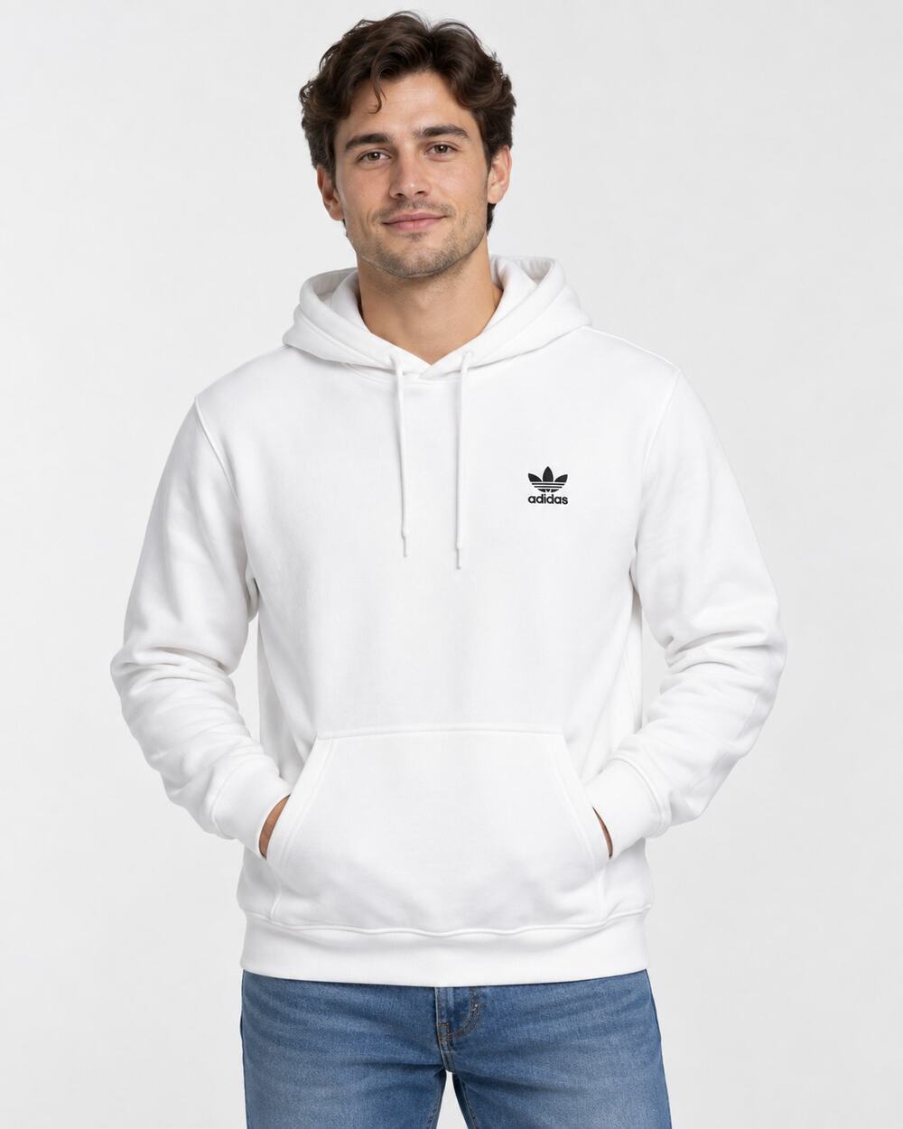 Adidas Originals Essential Hoodie Men’s Medium White NWT